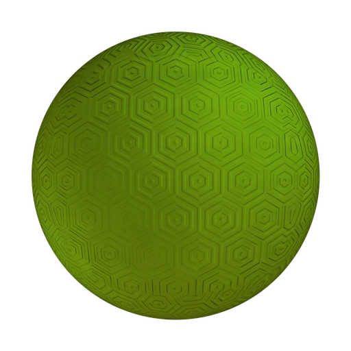 Hexagonal Green Silicone 3D material