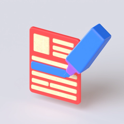 Highlighter Icon 3D model