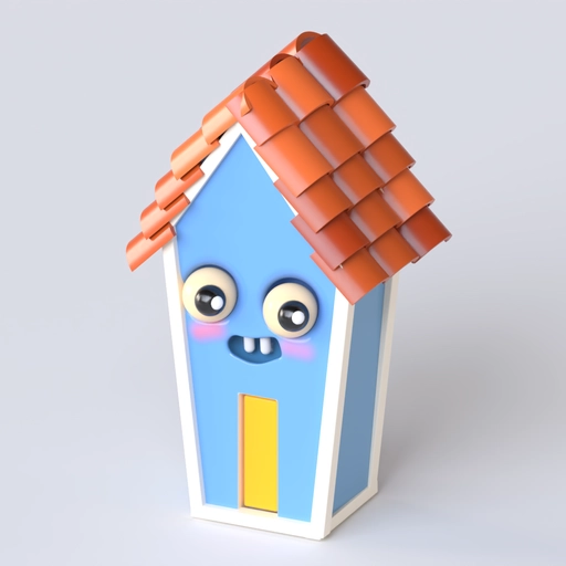 House Emoji 3D model