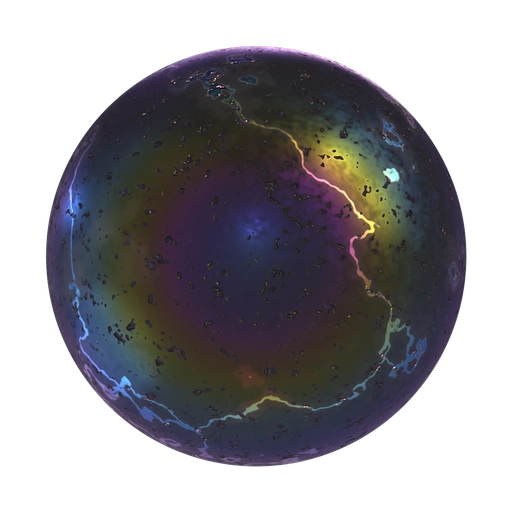 Iridescent Marble 3D material
