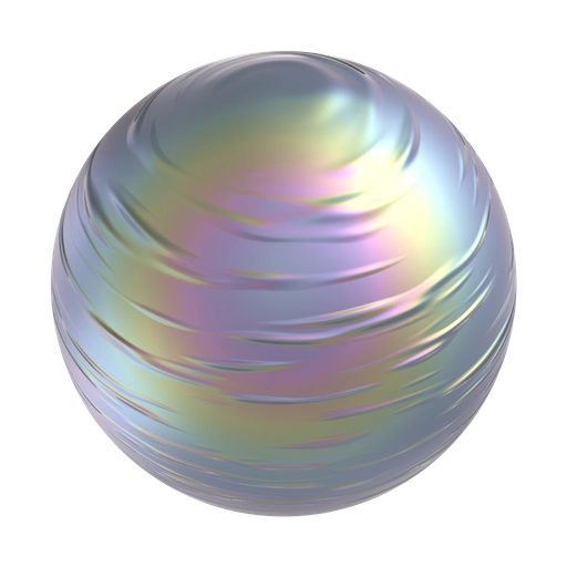 Iridescent Wrinkled Cloth 3D material