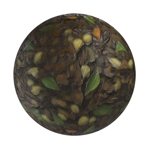 Leaves Ground 2 3D material