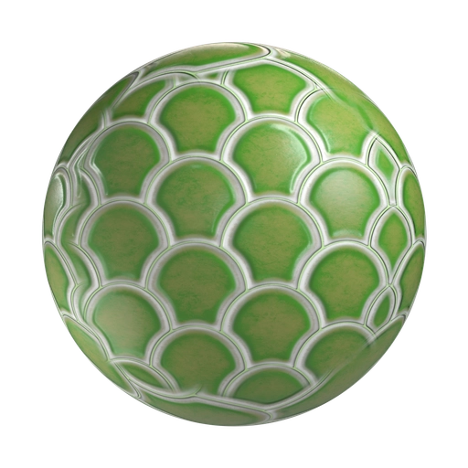 Lime Green Tiles 3D material