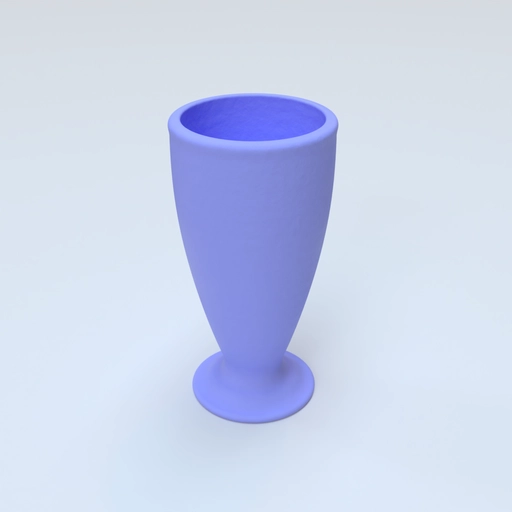MIlkshake Glass Template 3D model