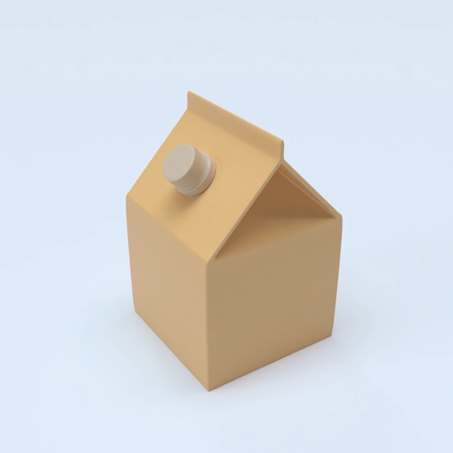 Milk box mockup 3D model