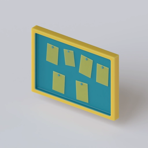 Noticeboard 3D model