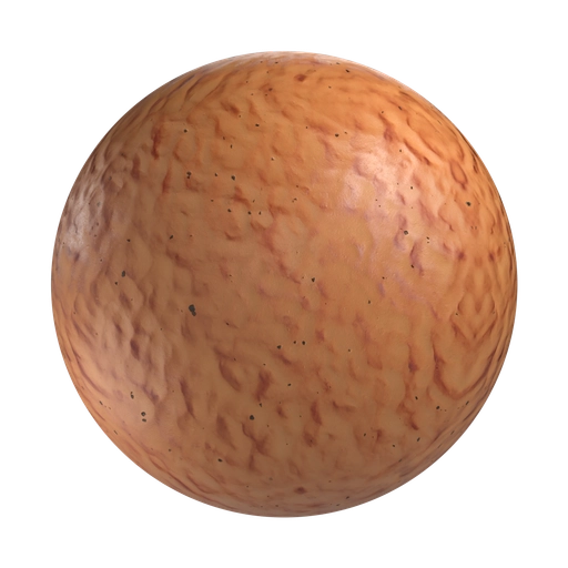 Orange Rough Clay 2 3D material