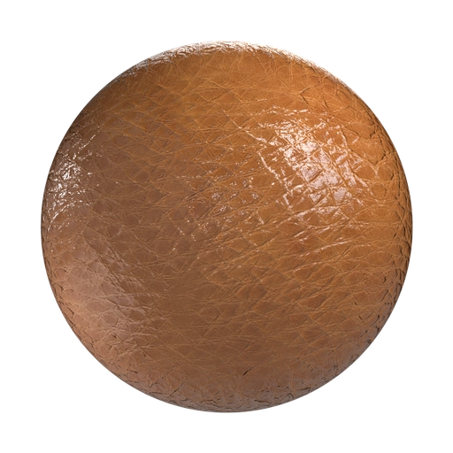 Orange Rough Leather 3D material