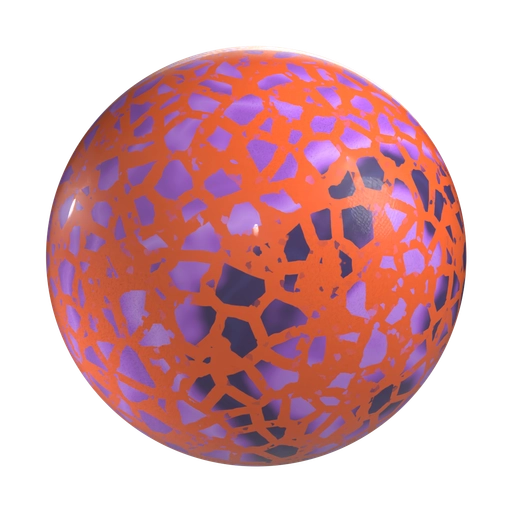 Orange Terrazzo 3D material