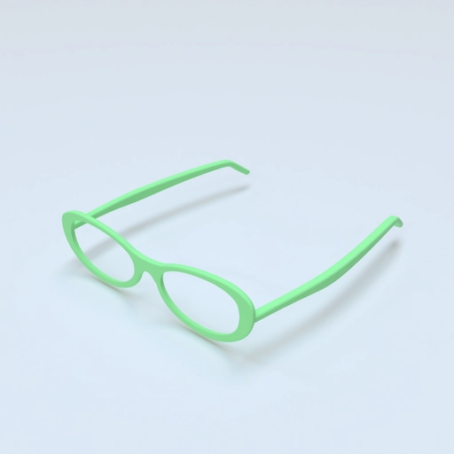 Oval Glasses 3D model