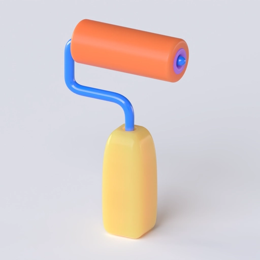 Paint Roller 3D model