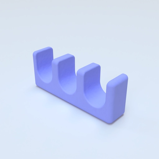 Paintbrush Rest Template 3D model