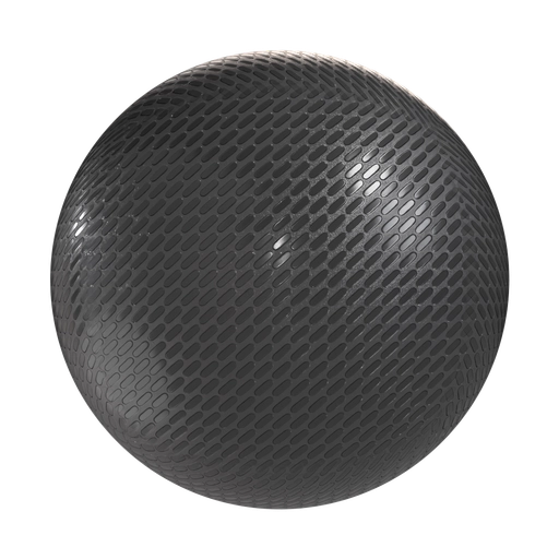 Perforated Grey Rubber 3D material