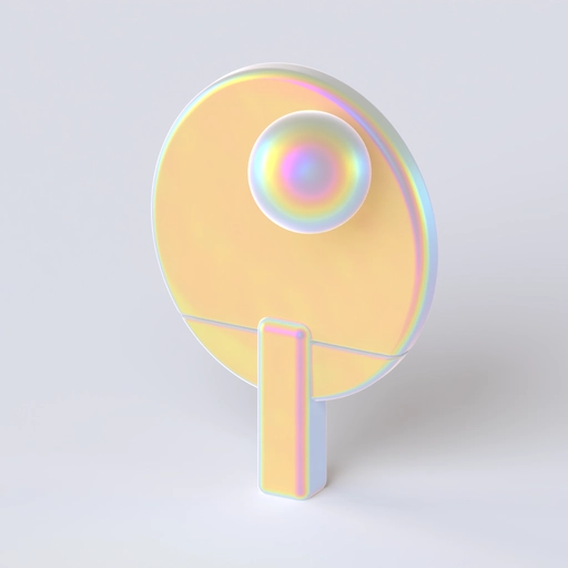 Pingpong Racket Icon 3D model