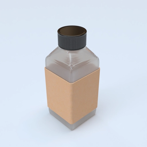 Plastic bottles product label mockup 502270 3D model