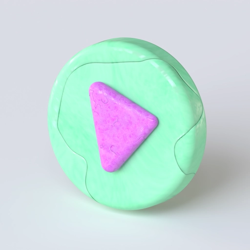 Play Button Icon 3D model