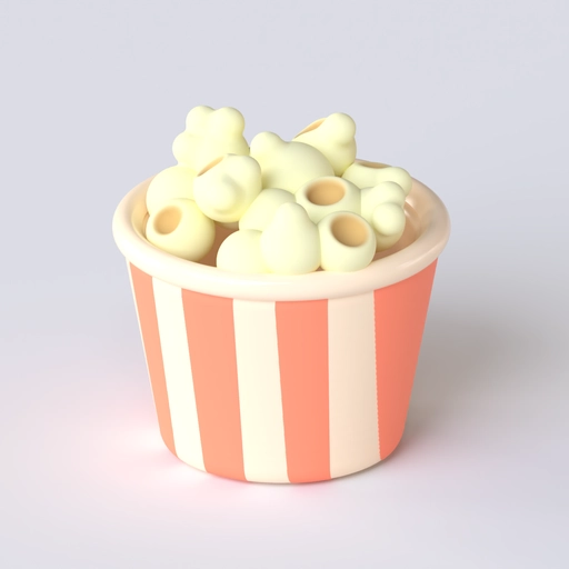 Popcorn 3D model