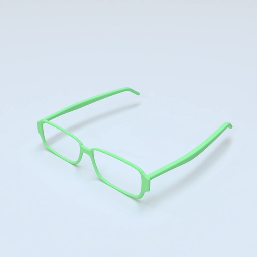 Rectangular Glasses 3D model