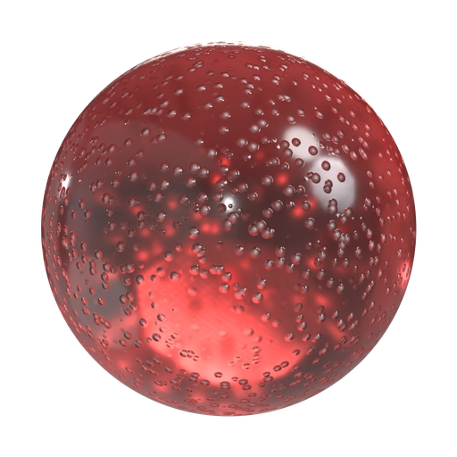 Red Rubber With Bubbles 3D material
