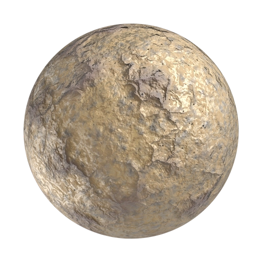 Rough Raw Brass 3D material