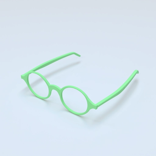 Round Glasses 3D model