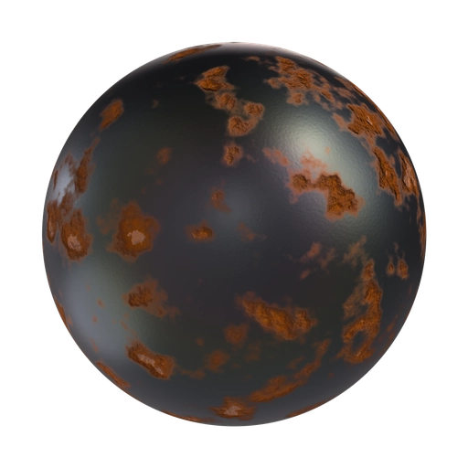 Rusted Black Metal 3D material