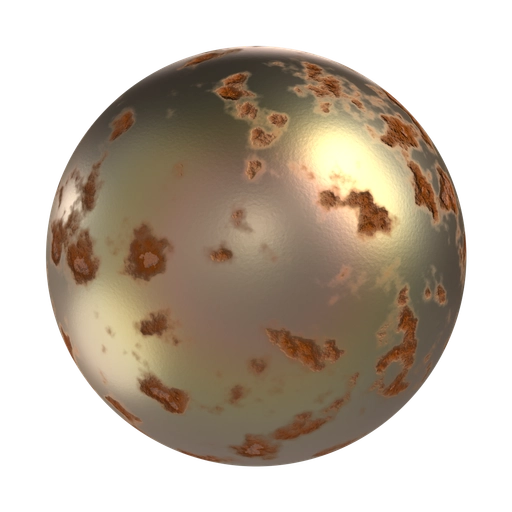 Rusted Brass 3D material