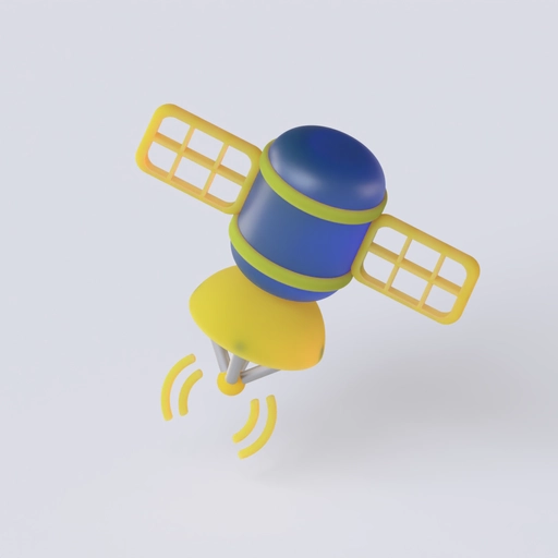 Satellite Connectivity Icon 3D model
