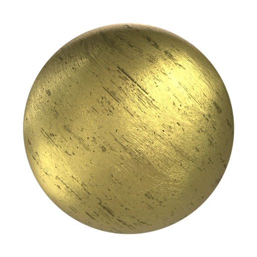 Scratched Gold Metal 3D material