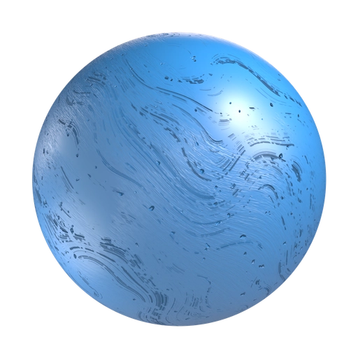 Scratched Plastic- Blue 3D material