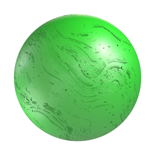 Scratched Plastic- Green 3D material