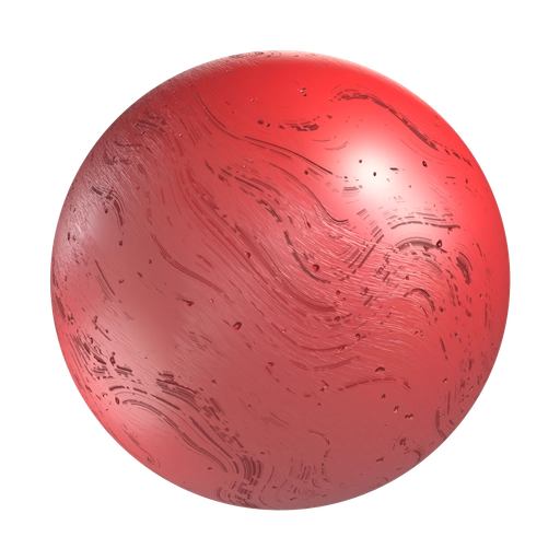 Scratched Plastic- Red 3D material