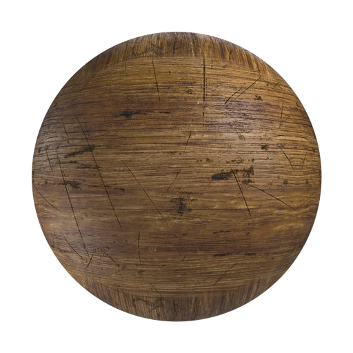 Scratched Wood 3D material
