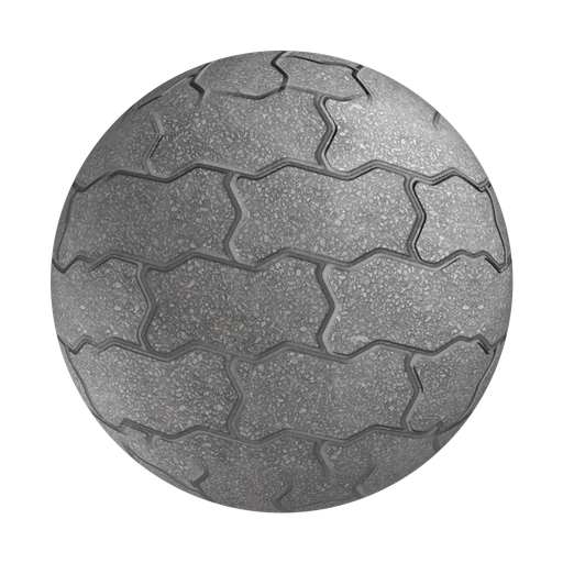 Sidewalk Tile 1 3D material