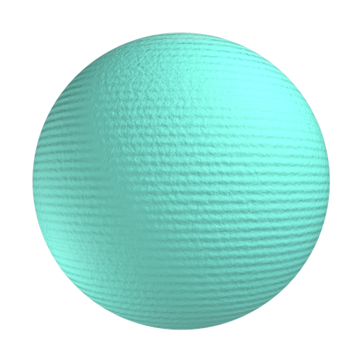 Smooth Aquamarine Rubber 3D material