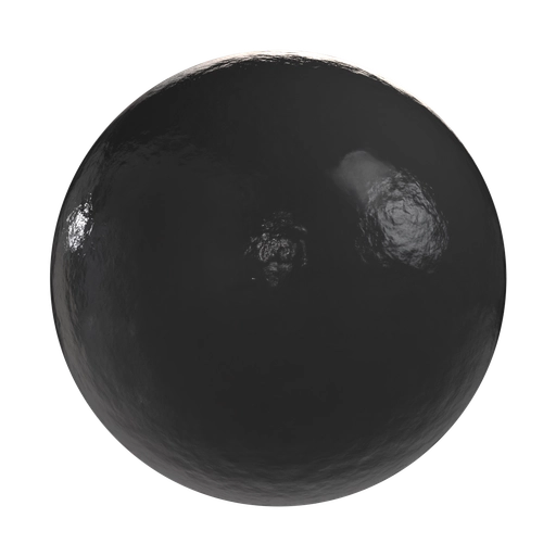 Smooth Black Rubber 3D material
