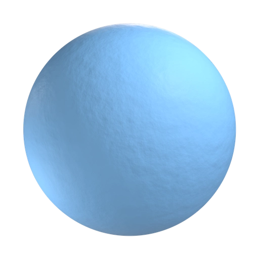 Smooth Light Blue Rubber 3D material