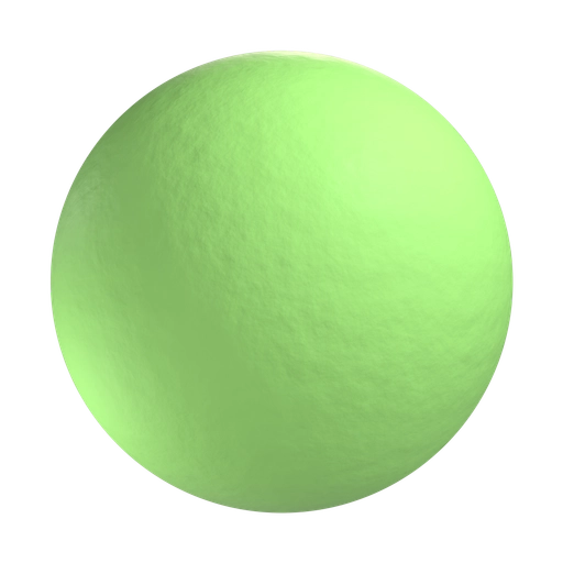 Smooth Lime Green Rubber 3D material