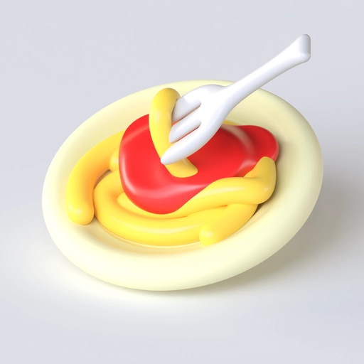 Spaghetti 3D model