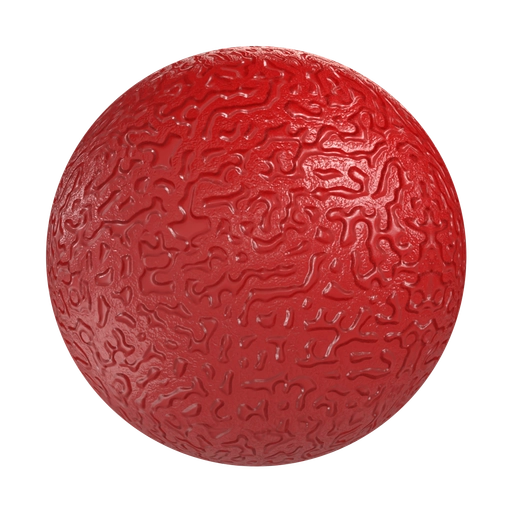 Spotted Rubber 1 Red 3D material