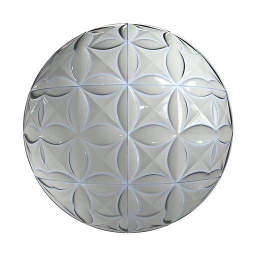 Square Blue Tiles 1 3D material