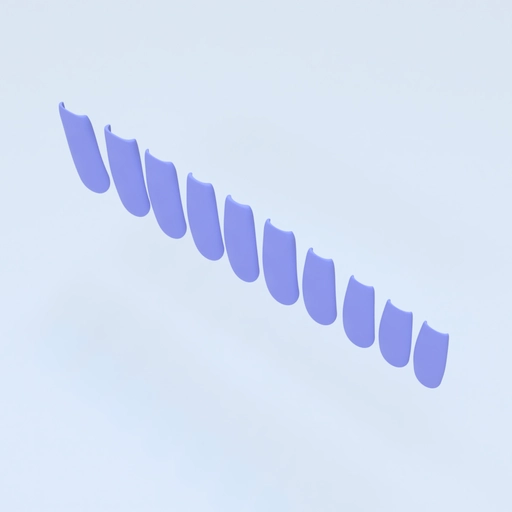 Square Nails Template 3D model