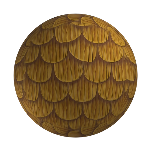 Stylized Wood Shingles 1 3D material