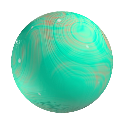 Swirled Aquamarine Clay 3D material