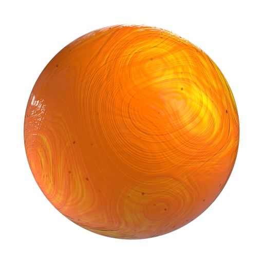 Swirled Orange Clay 3D material