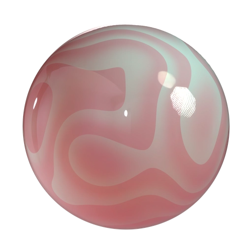 Swirled Pink Glass 3D material