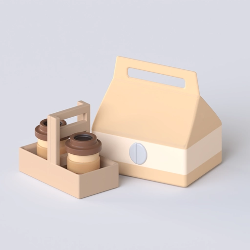 Takeway Coffee Box 1 3D model