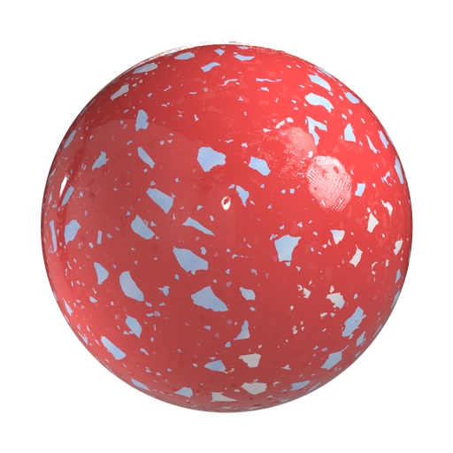 Terrazzo Red 2 3D material