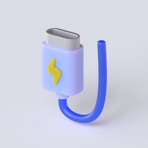 Usb Type C Icon 3D model