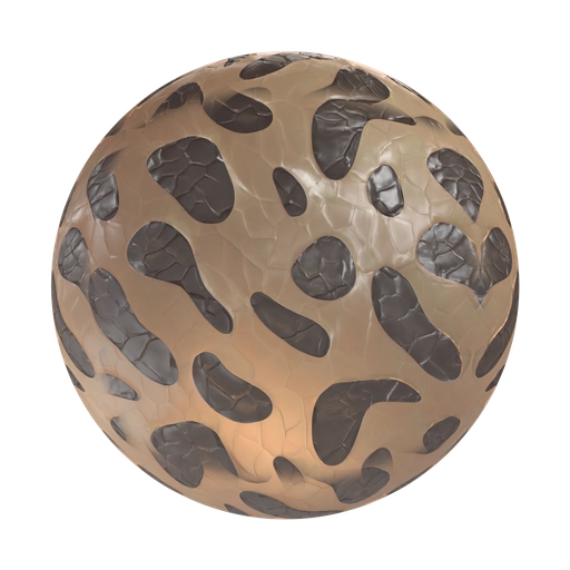 White Rubber With Black Spots 3D material